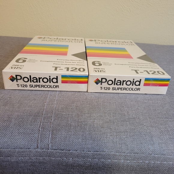 Polaroid VHS Tapes New Factory Sealed! Standard Grade T-120 6 Hours Lot of 2 - Picture 2 of 4